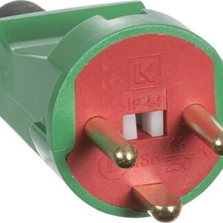 Stikprop 2-pol med jord rund lige brudsikker type 186