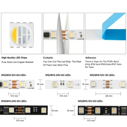 Digital RGBW LED Strip | WS2814 | 24V - Billede 2
