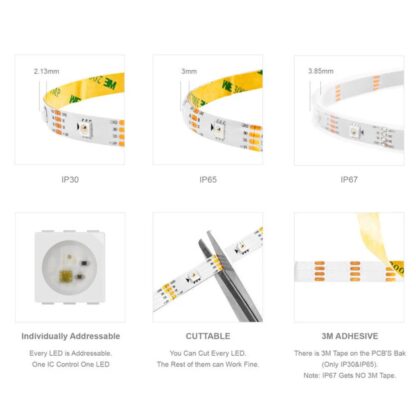Digital RGB LED Strip | WS2815 | 12V - Billede 4